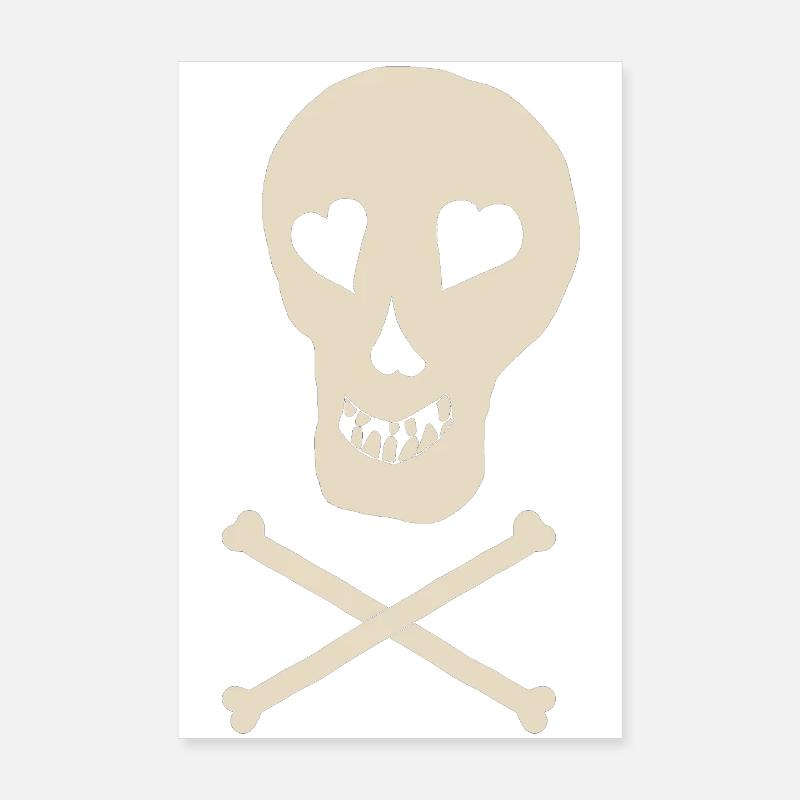 Skull mit Knochen Poster 20x30 cm