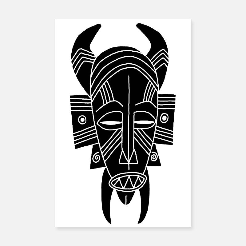 Démon noir africain Poster 20 x 30 cm