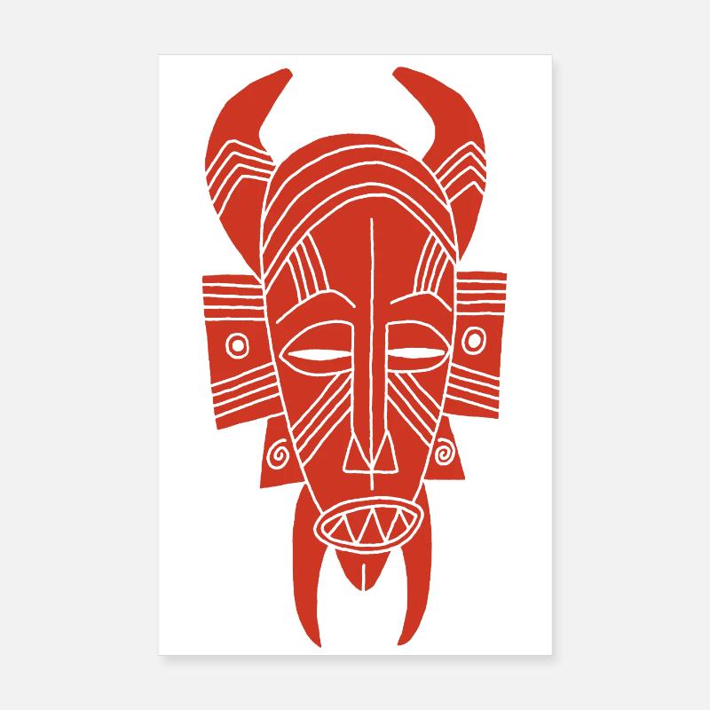Afrikanischer Roter Dämon Poster 20x30 cm