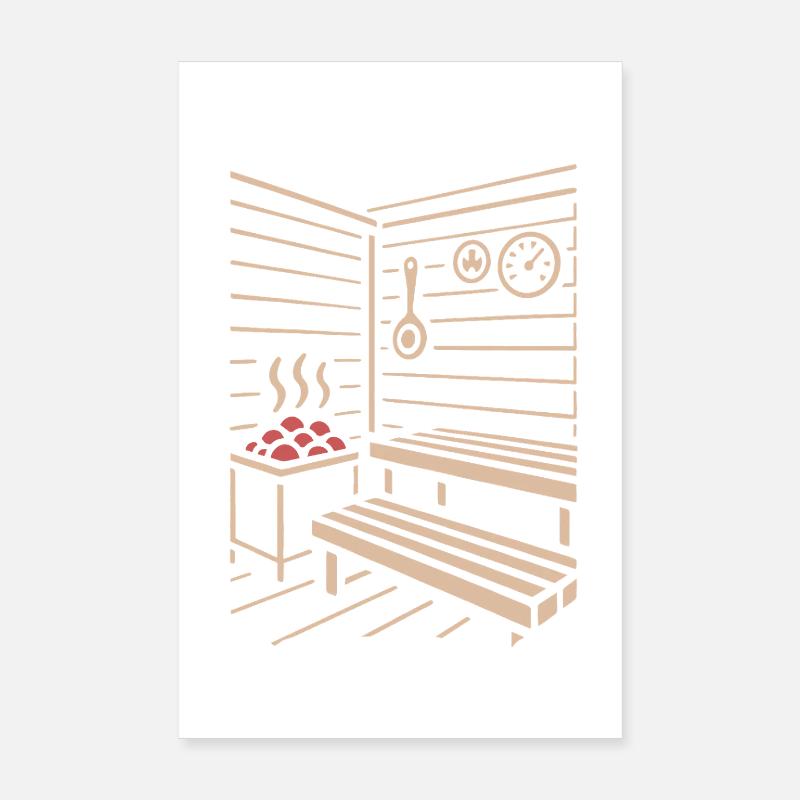 Saison du sauna - Sauna - Dicton Poster 20 x 30 cm