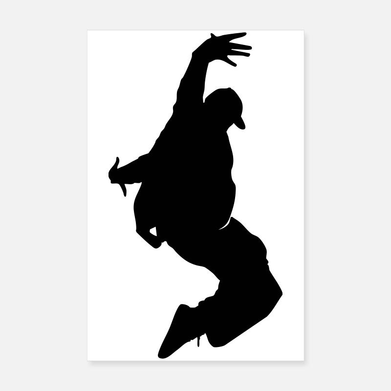 B-Boy Silhouette – Breakdance Freeze Poster 8" x 12" (20x30 cm)