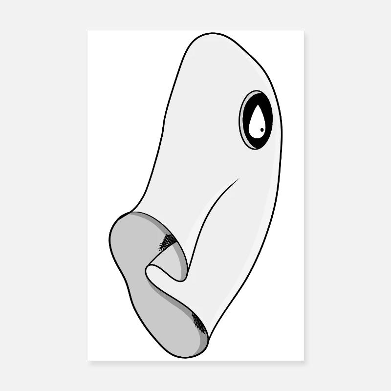 Minimalist Ghost Poster 8" x 12" (20x30 cm)