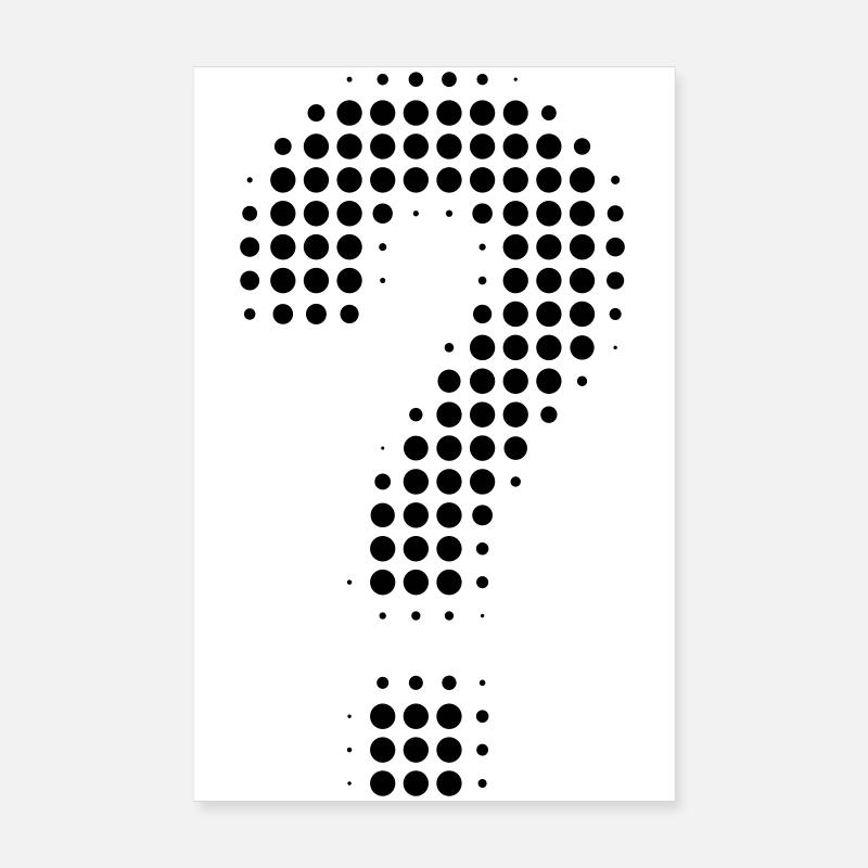 Question mark pixel optics Poster 8" x 12" (20x30 cm)