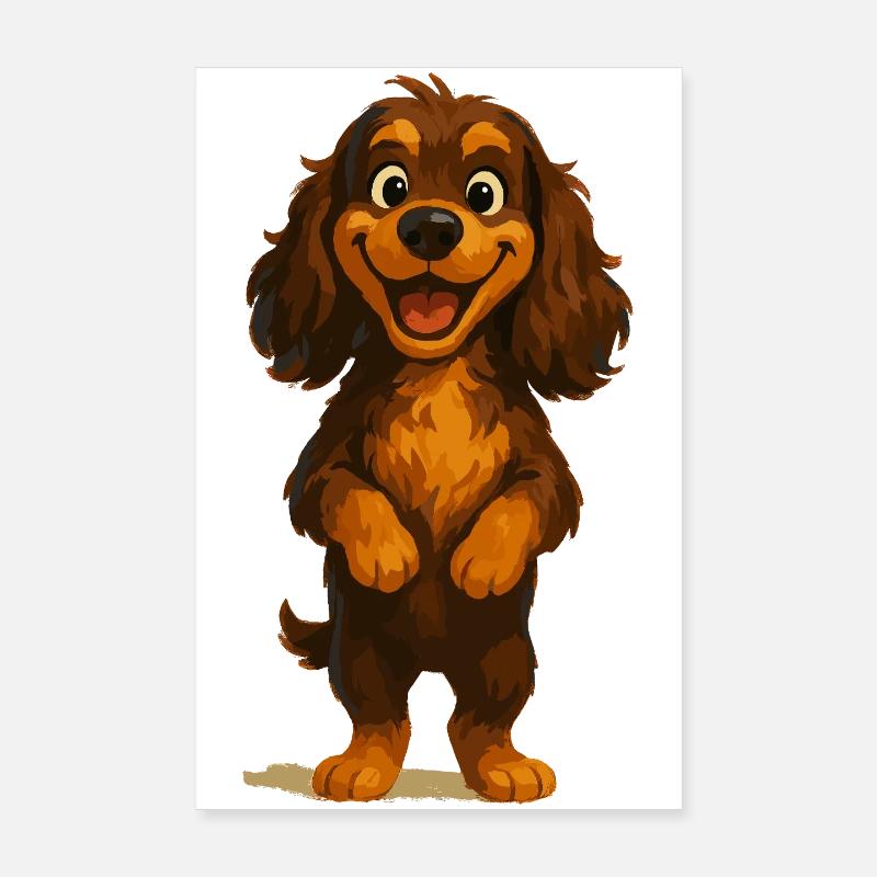 Cocker Spaniel souriant largement Poster 20 x 30 cm