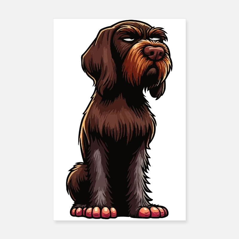 Deutsch Drahthaar Deutsch-Drahthaar Besitzer Poster 20x30 cm