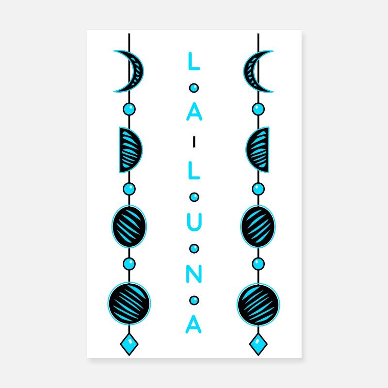 Mondphasen Poster 20x30 cm