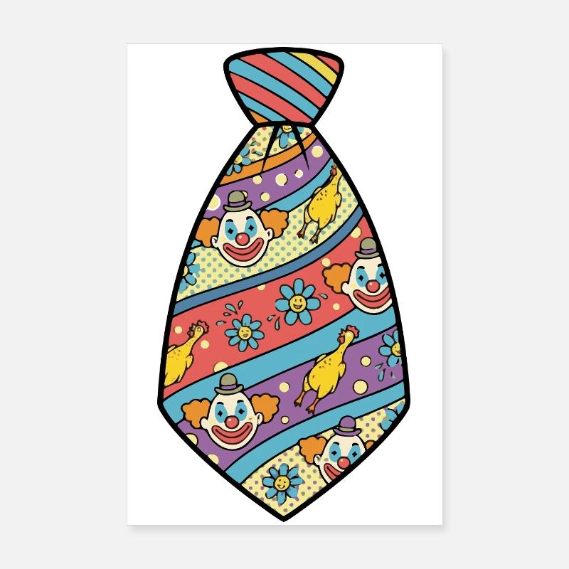Cravate de clown de carnaval, chemise de costume de clown Poster 20 x 30 cm