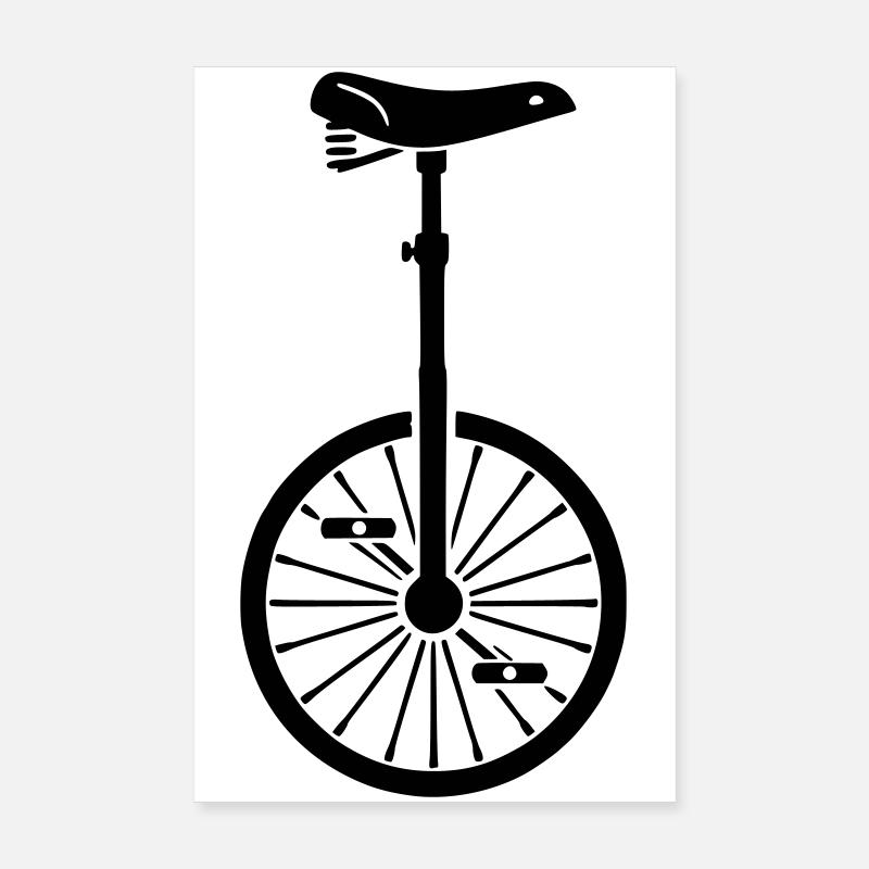 Unicycle Bicycle Circus Acrobatics Poster 8" x 12" (20x30 cm)