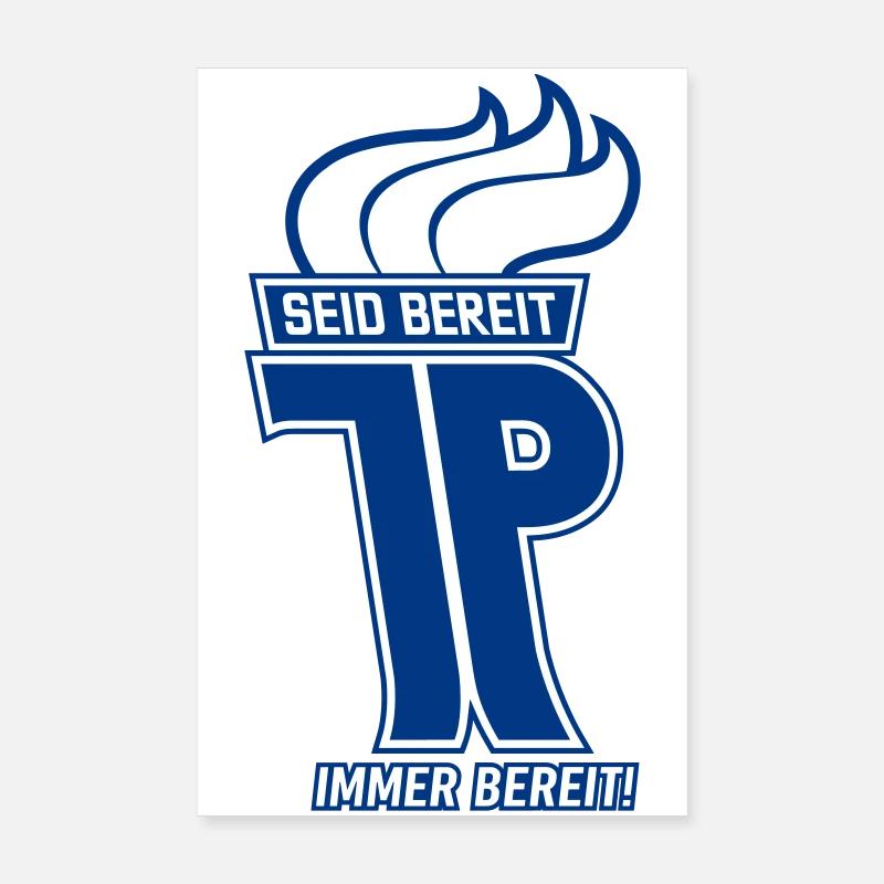 JP - Junge Pioniere immer bereit (zweifarbig) Poster 20x30 cm