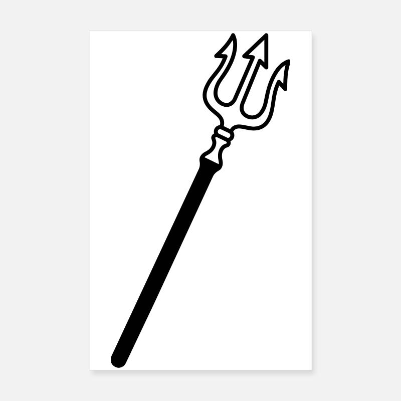 Dreizack Poster 20x30 cm