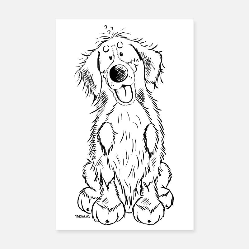 Da ist der Berner Sennenhund Poster 20x30 cm