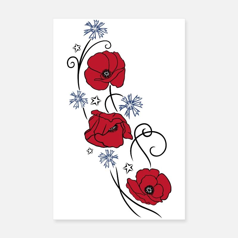 Coquelicots. Design d'été. Poster 20 x 30 cm