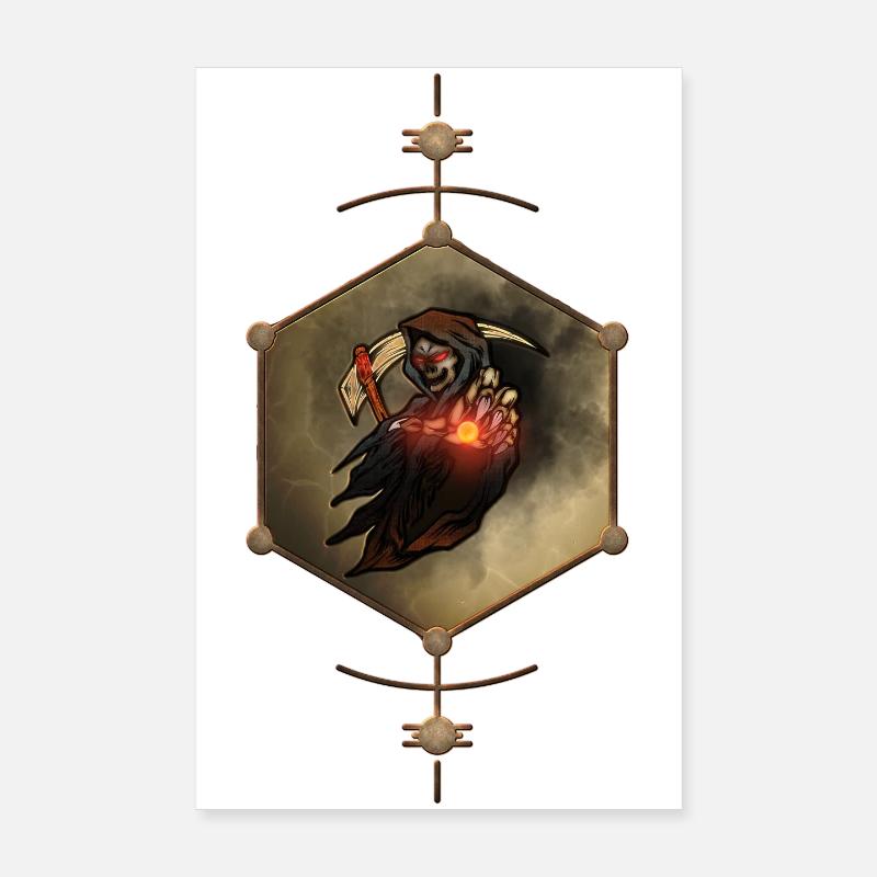 Stunning creepy skeleton Poster 8" x 12" (20x30 cm)