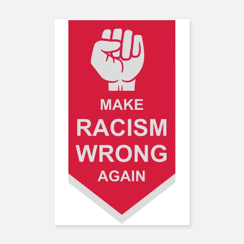 Rendre le racisme répréhensible Poster 20 x 30 cm