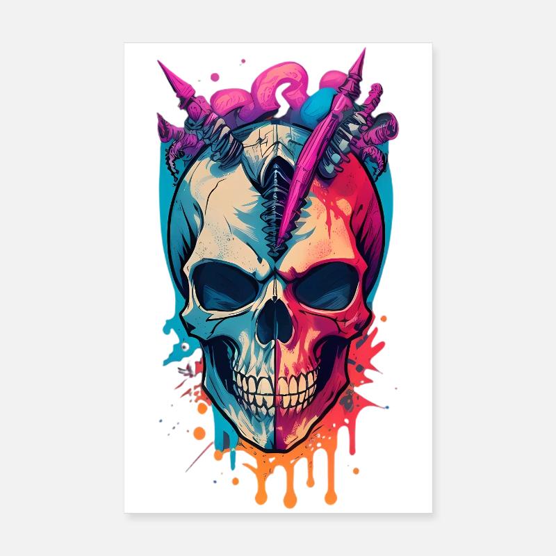 Crâne Poster 20 x 30 cm