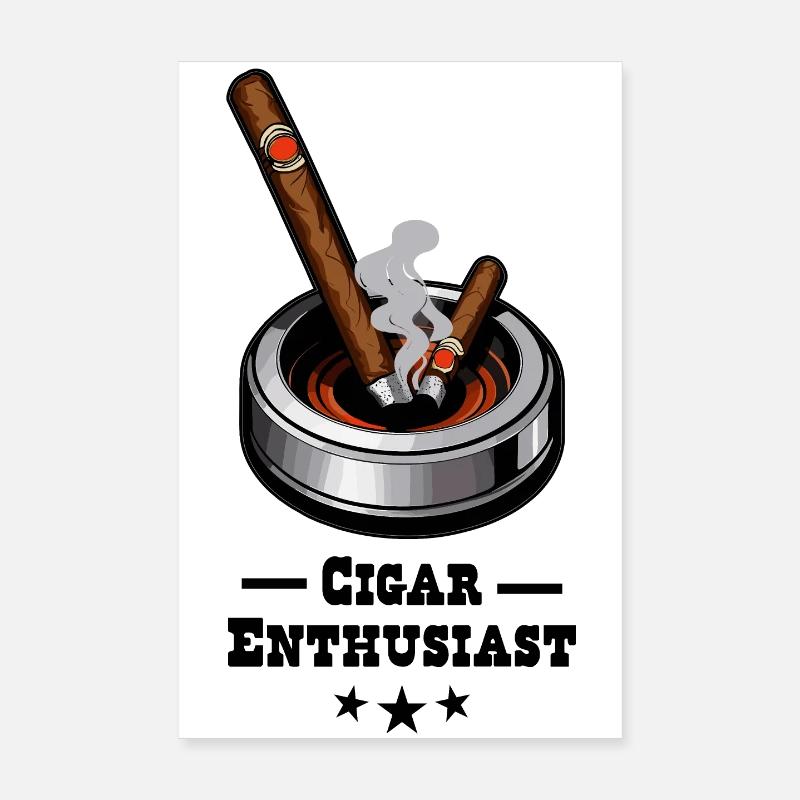 Cigar Enthusiast Poster 8" x 12" (20x30 cm)