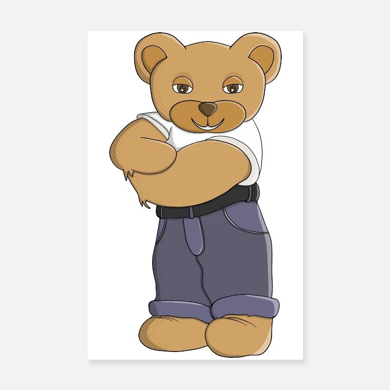 Teddybär mit verschränkten Armen Poster 20x30 cm