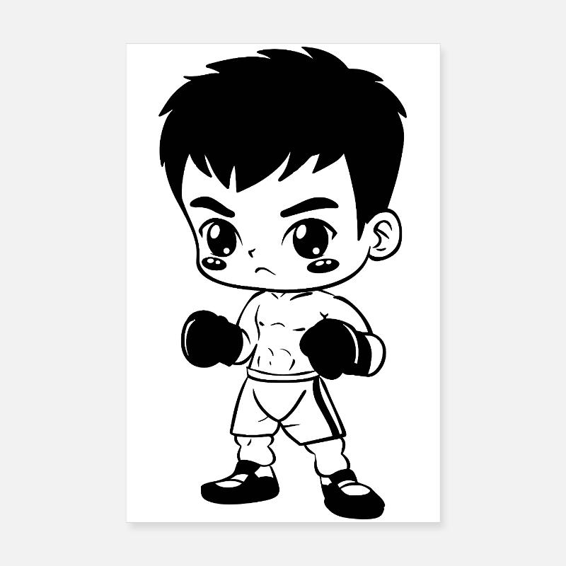 Funny Kickboxer Poster 8" x 12" (20x30 cm)