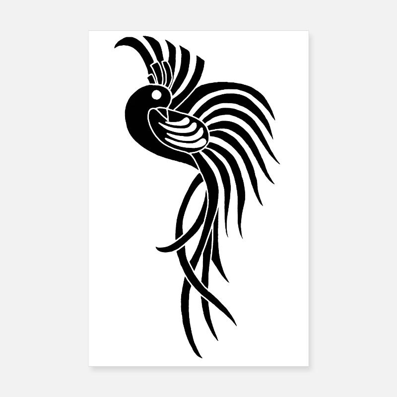 Oiseau du paradis noir Poster 20 x 30 cm