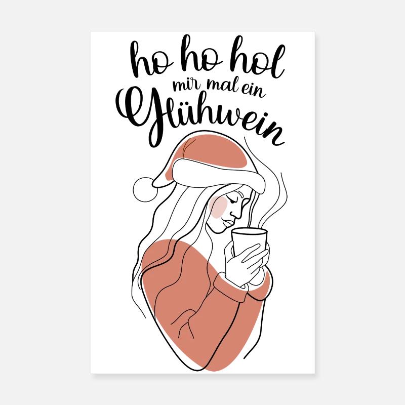 Abstrait tons de peau contours hohoho vin chaud Poster 20 x 30 cm