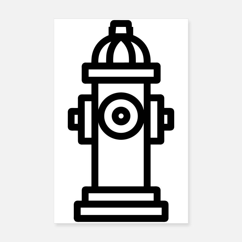 borne incendie Poster 20 x 30 cm