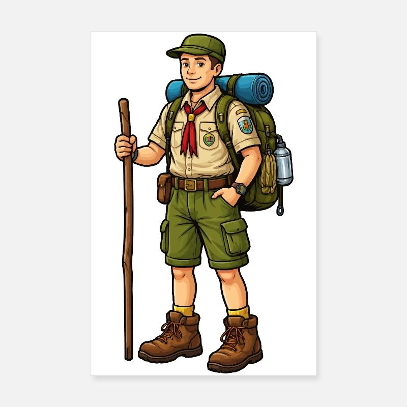 Aventure des Éclaireurs Randonneurs Poster 20 x 30 cm