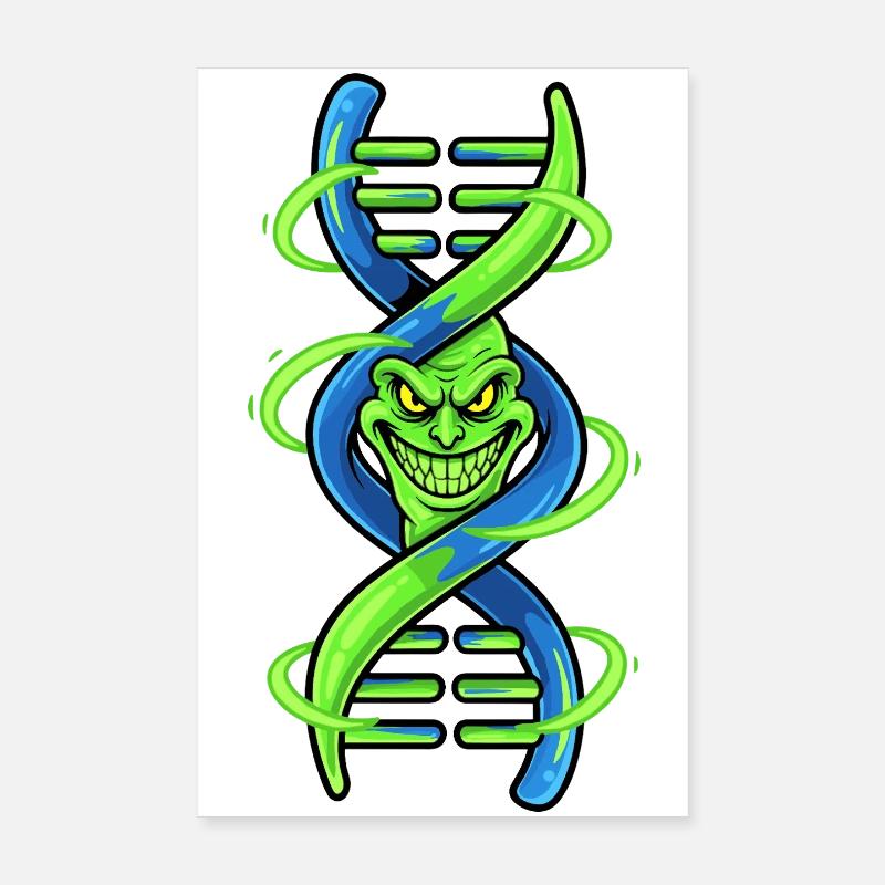 Dämonische DNA-Doppelhelix Poster 20x30 cm