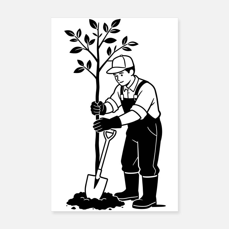 Gärtner Poster 20x30 cm