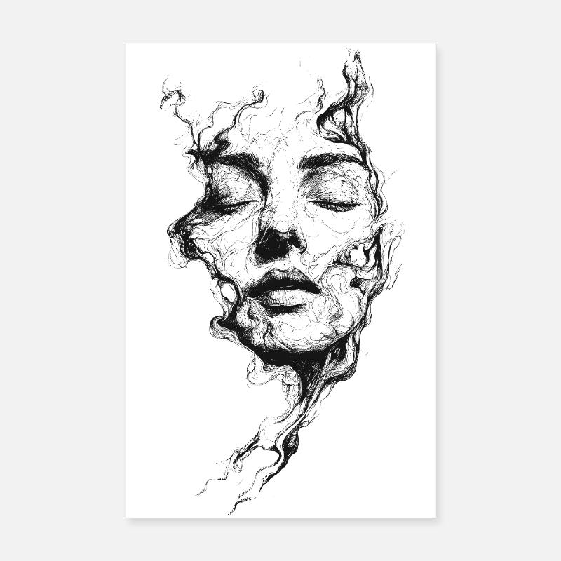 Graphisme d’art du sommeil Poster 20 x 30 cm