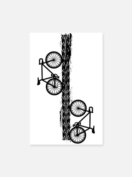 Radfahren Fahrrad Sport Radfahren Radfahrer - Poster 20x30 cm - Weiß - Vorne