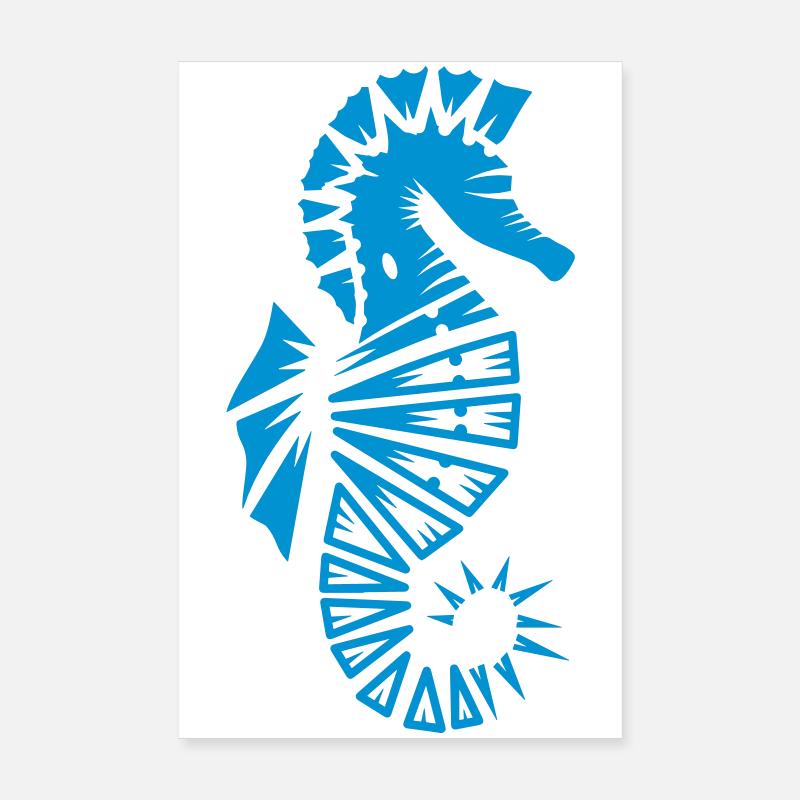 a stylized seahorse Poster 8" x 12" (20x30 cm)