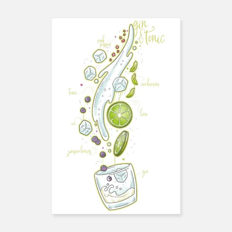 Gin and Tonic Poster 20x30 cm