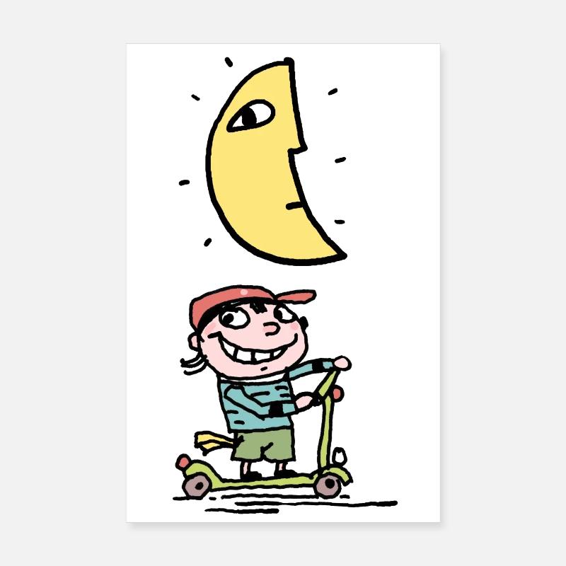 Charly et la Lune Poster 20 x 30 cm
