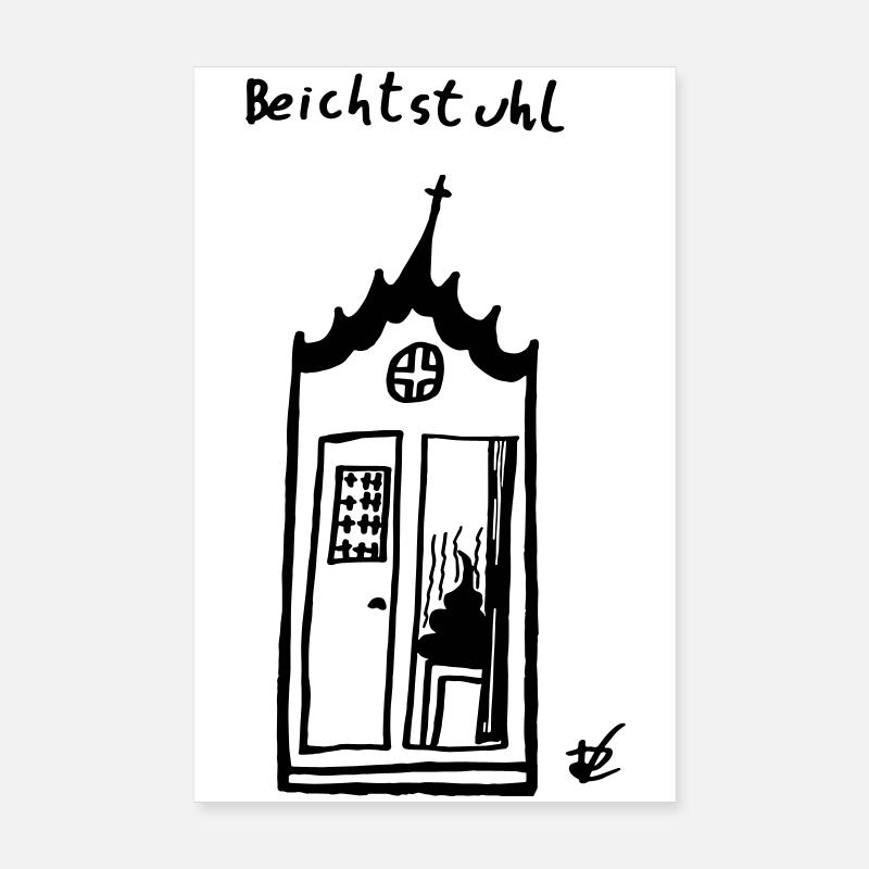 Beichtstuhl Poster 20x30 cm
