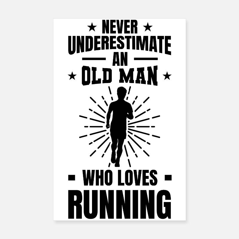Laufender Opa Poster 20x30 cm