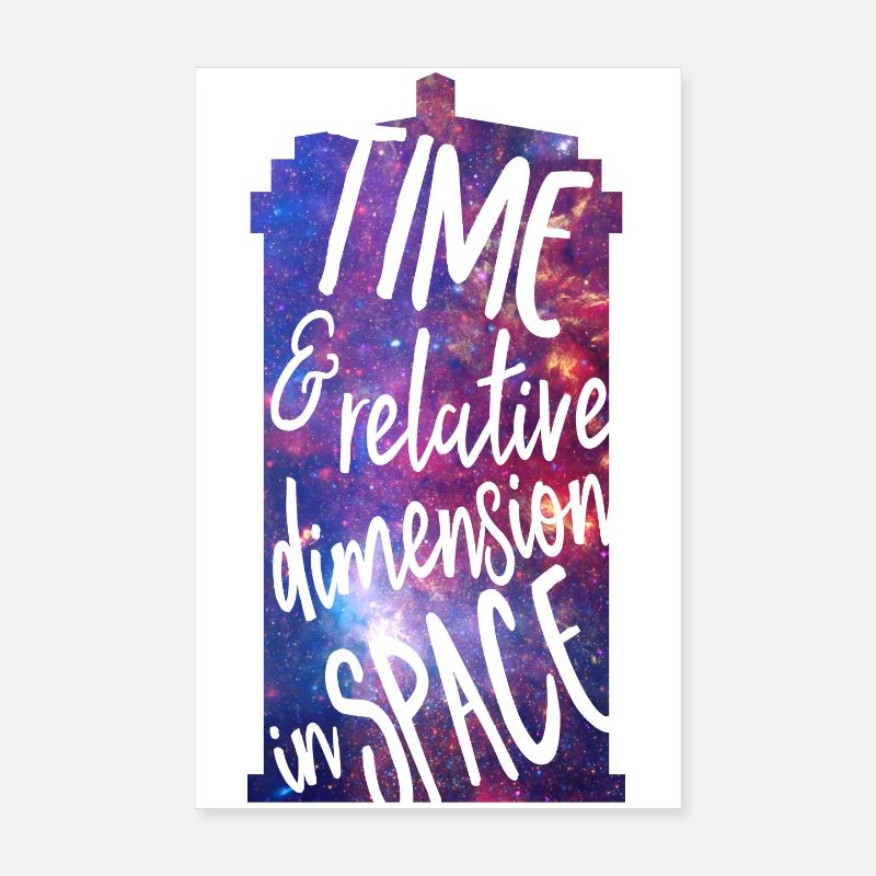 Temps et dimension relative dans l’espace Poster 20 x 30 cm