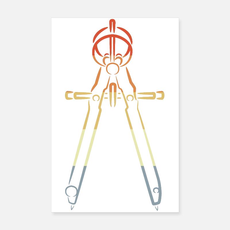 Compass Vintage Look Poster 8" x 12" (20x30 cm)