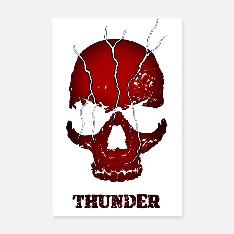 Explodierender Donnerschädel Poster 20x30 cm