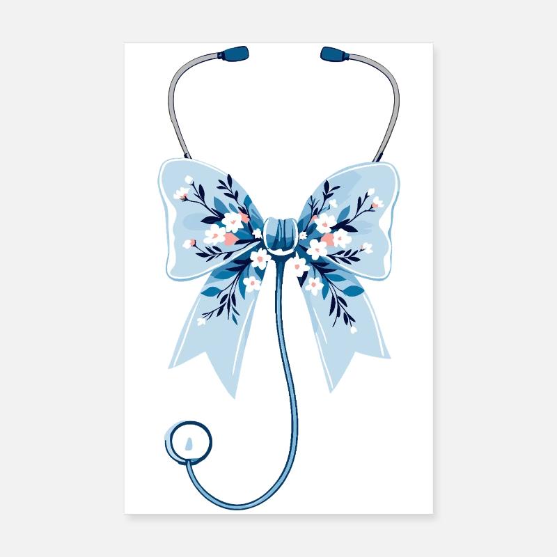 Infirmière, Stéthoscope, Boucle Poster 20 x 30 cm