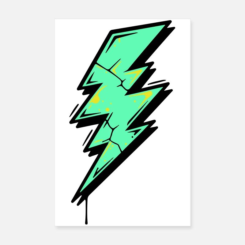 Lightning Style Lightning Abstract Poster 8" x 12" (20x30 cm)
