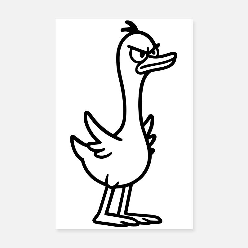 Angry goose Poster 8" x 12" (20x30 cm)