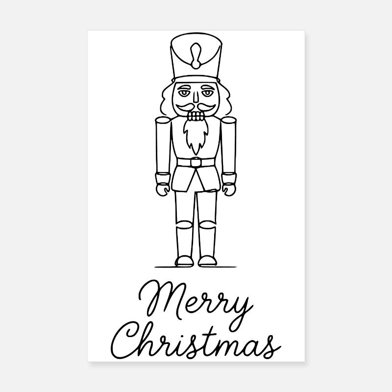 Merry Christmas Nutcracker – Festive Christmas Poster 8" x 12" (20x30 cm)