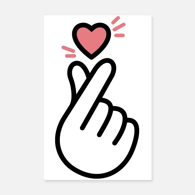 K-Pop Heart Poster 20x30 cm
