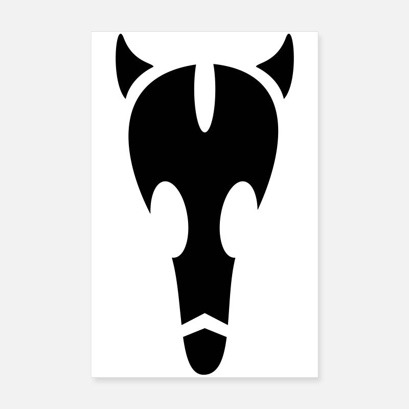 Alien Stier Schädel Poster 20x30 cm