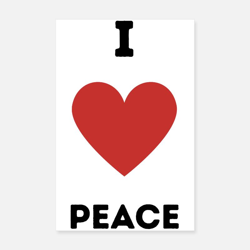 J’aime la paix Poster 20 x 30 cm