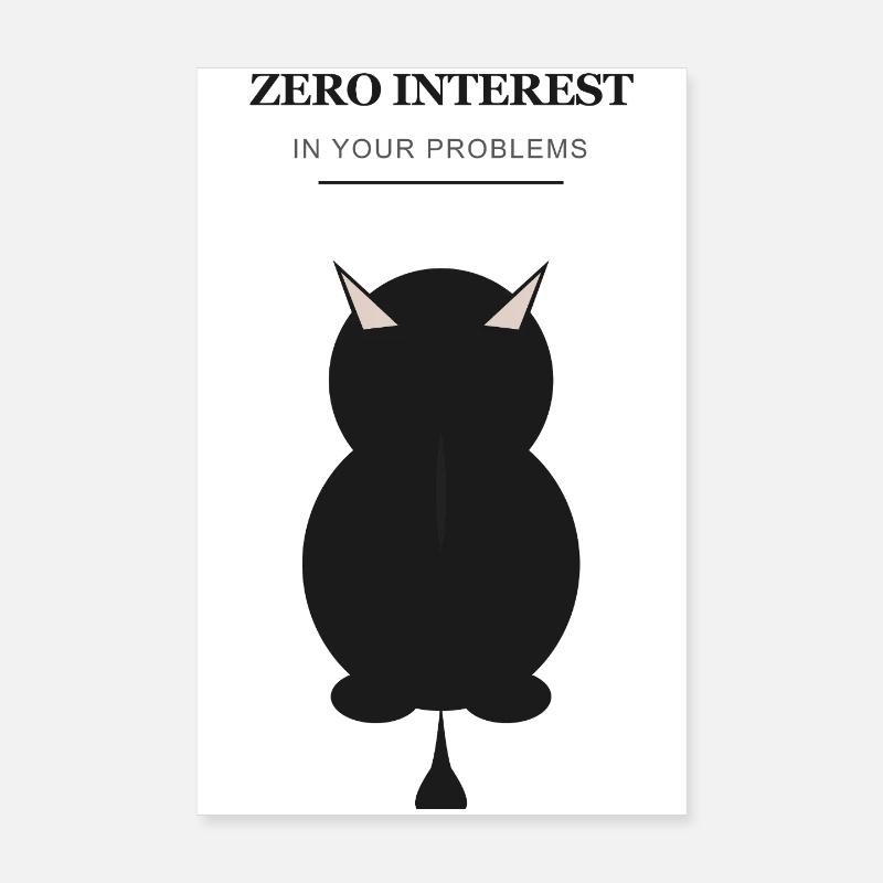 Silhouette du Démon Zéro Intérêt Poster 20 x 30 cm