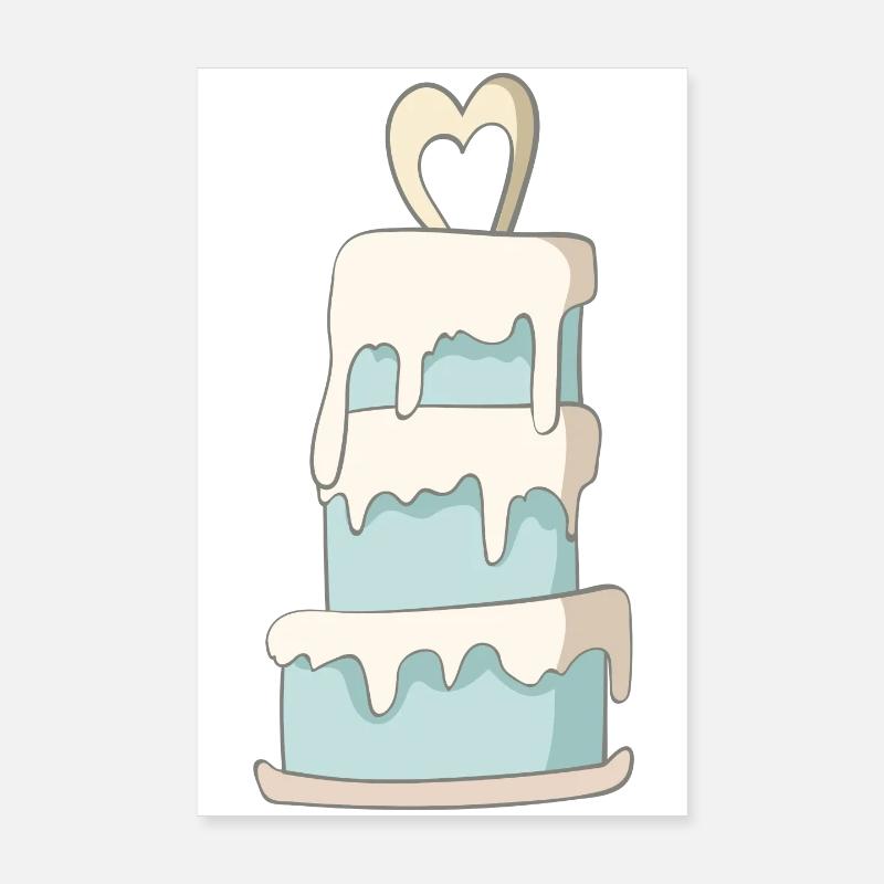 wedding cake Poster 8" x 12" (20x30 cm)