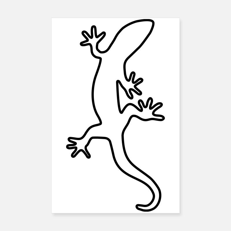 Salamander Lizard Gecko Nature Lurch animal - Poster 8" x 12" (20x30 cm) - white