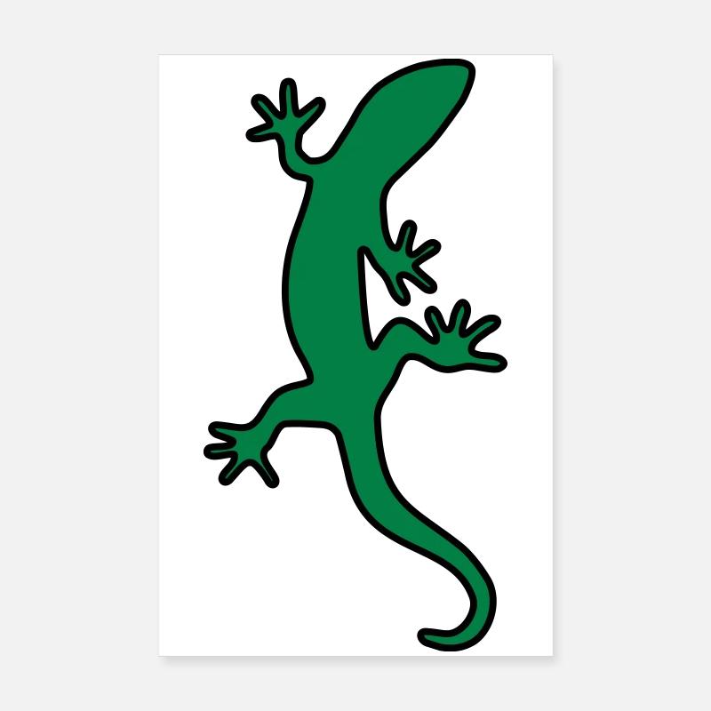 Gecko de salamandre lézard Poster 20 x 30 cm