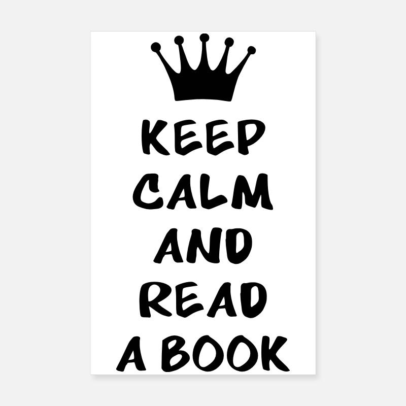 Keep calm and read a book Poster 20x30 cm